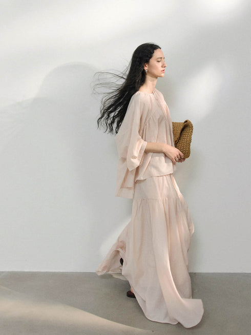 Mira Gathered Swing Blouse